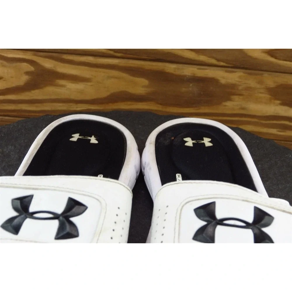 Under armour Youth Boys Shoes Sz 5 M White‎ Synthetic Slide